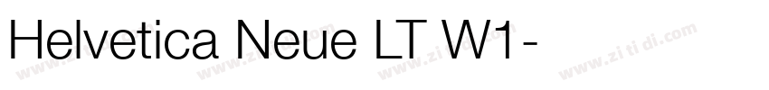 Helvetica Neue LT W1字体转换